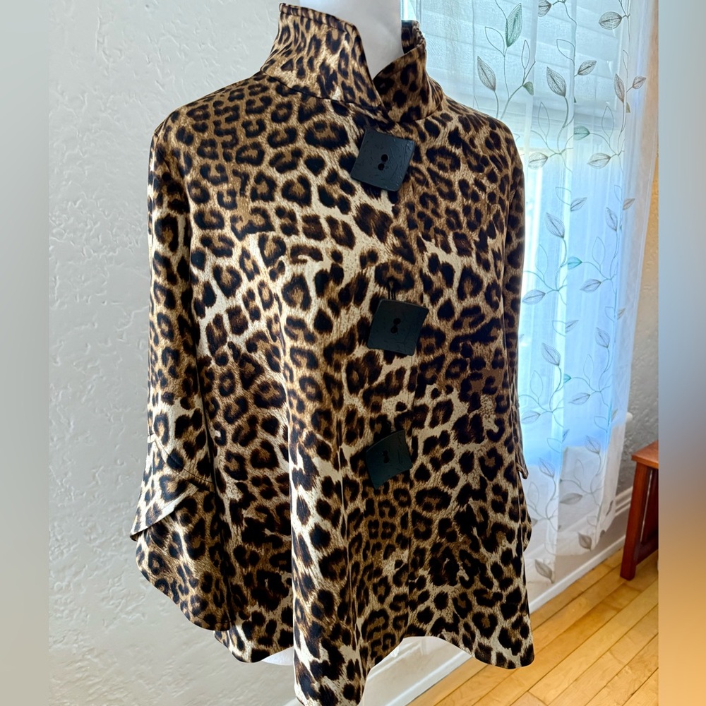 Joseph Ribkoff Animal Leopard Print Blazer with Bell Sleeves